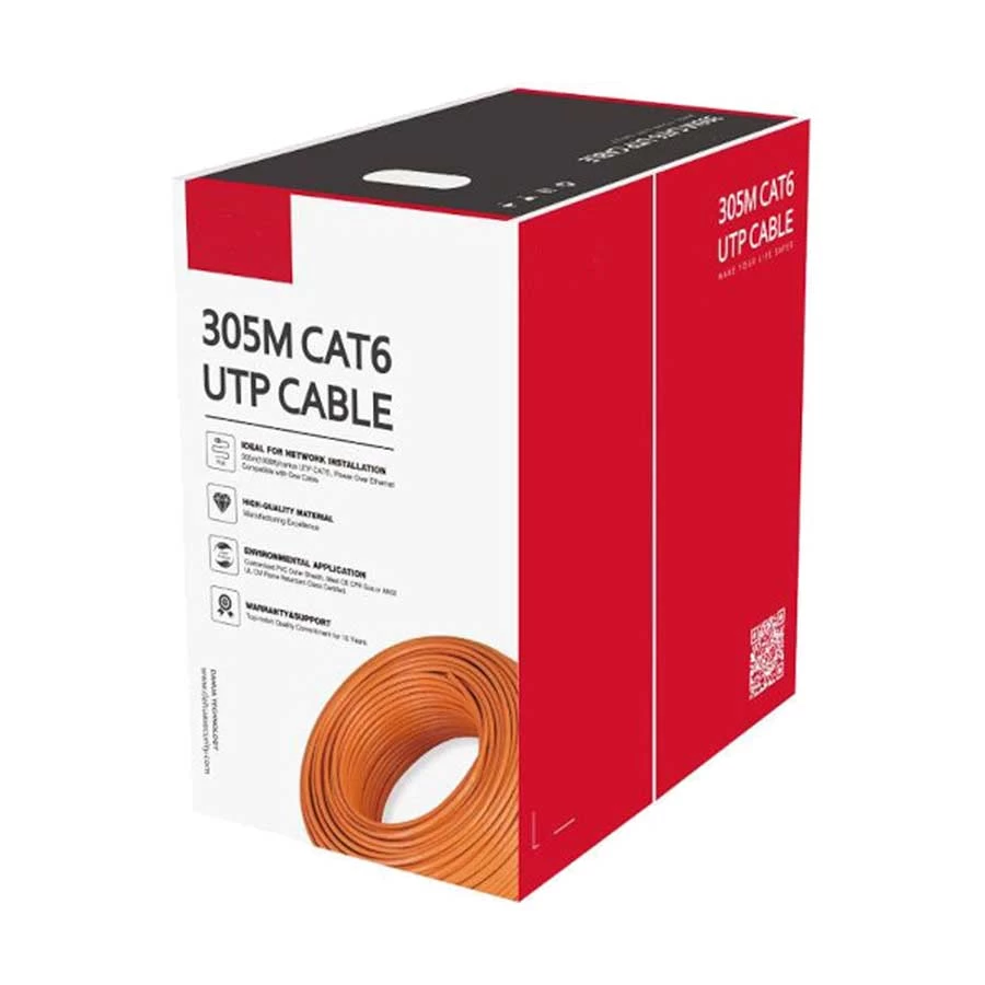 DAHUA CAT-6 Orange Network Cable - 1 Box