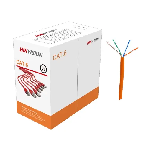 HIKVISION CAT-6 Orange Network Cable - 1 Box